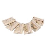 Vlando Travel Jewelry Bags,Jewelry Pouch Bag, Clear velvet zipper pockets Storage Bag Organizer Case for Women Girl Gift 6 Pcs - Retail: $8