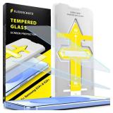 FlexiSchutz® for Samsung Galaxy S24 PLUS/ S25 PLUS Screen Protector with Installation Tool, Tempered Glass for Samsung S25 PLUS/ S24 PLUS Screen Protector, HD Clarity, Buble Free Anti Scratch [2 Pack