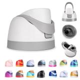 Ruzkq Replacement Lid for Owala Freesip, Compatible with Owala Cup 16oz 24oz 32oz 40oz, One Button Water Bottle Top Lid Replacement Accessory, Leakproof, BPA-Free (Ash White) - Retail: $9