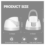Ruzkq Replacement Lid for Owala Freesip, Compatible with Owala Cup 16oz 24oz 32oz 40oz, One Button Water Bottle Top Lid Replacement Accessory, Leakproof, BPA-Free (Ash White) - Retail: $9