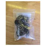 8 PCS Round Bronze Knobs Antique Drawer Handles Vintage Decorative Floral Pulls Single Hole for Cabinet Cupboard Dresser Wooden Case Jewelry Box Chest (Dia:1-1/4\, High:1\in) - Retail: $12in