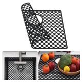Brovy Black Silicone Sink Mats,18.6