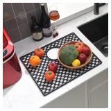 Brovy Black Silicone Sink Mats,18.6