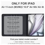 Harvopu Compatible for iPad Air 11-inch/ 10.9\ Air 5th 4th Generation Case with Keyboard - Backlit Detachable, Folio Cover with Pencil Holder for iPad Air 11 Inch M3/M2, Air 5 2022/ Air 4 (Black) - Re