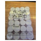 SATINIOR 24 Pieces Empty Clear Plastic Jars with Lids Round Storage Containers Wide-Mouth for Beauty Product Cosmetic Cream Lotion Liquid Butter Craft and Food (White Lid, 2 oz) - Retail: $16
