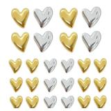 20 pcs Cute Love Heart Magnets Refrigerator Gold Refrigerator Magnets Home Kitchen Magnet Set Mini Magnets for Fridge Office Whiteboard Locker(Mix Colors) - Retail: $8