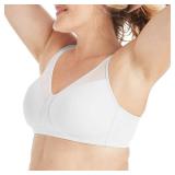 Playtex womens 18 Hour Smoothing Wirefree Us4697 Minimizer Bra, White, 44C US - Retail: $20