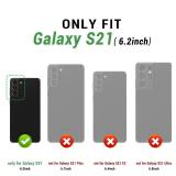 SUANPOT for Samsung Galaxy S21 6.2\(Non S21+) with RFID Blocking Leather Wallet case Credit Card Holder,Flip Folio Book Phone case Shockproof Cover Women Men for Samsung S21 case Wallet Blue - Retail: