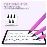 ???Stylus Pen for iPad 2018-2023 with Palm Rejection, Active Pencil for iPads 10th/9th/8th/7th/6th Gen, for iPad Pro 11/12.9 inch, for iPad Air 5th/4th/3th, for iPad mini 6th/5th Gen(Purple Rose Red) 