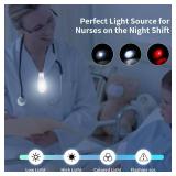 BIRKINHOME Rechargeable Nurse Light Clip On for Night Shift, Bright Hand-Free Nursing Work Flashlight, Lightweight Nurse Scrub Light for Badge, Emergency Clip-on Flashlight for Travel, Walk, Run - Ret