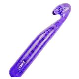 Hobekoee 25mm Large Crochet Hook for Chunky Yarn,Ergonomic Crochet Needles for Arthritic Hands,Plastic Crystal Smooth Crochet Hooks for Handmade DIY Crocheting - Retail: $6