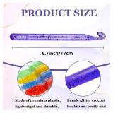 Hobekoee 25mm Large Crochet Hook for Chunky Yarn,Ergonomic Crochet Needles for Arthritic Hands,Plastic Crystal Smooth Crochet Hooks for Handmade DIY Crocheting - Retail: $6