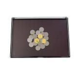 UDTIP XL Large Empty Magnetic Makeup Eyeshadow Palette with Clear Cover and 20pcs Adhesive Stickers for DIY Your Own Eyeshadow, Blush Palette 9.25