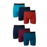 Hanes Mens Underwear Briefs, Cool Dri Moisture-wicking Cotton No-ride-up For Men, Multi-packs Available Boxer, 6 Pack - Dyed Assorted, Large US -
