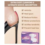 ONUEMP Heel Cushion Inserts and Metatarsal Pads for Women, 3 Pairs Heel Grips and 3 Pairs Ball of Foot Cushions, Silicone Shoe Pads Insoles for High Heels, Blister Prevention for Too Big Shoes - Retai