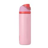Owala FreeSip Insulated Stainless Steel Water Bottle with Straw for Sports and Travel, BPA-Free Sports Water Bottle, 24 oz, Pink, Angel Food Cake - Retail: $30