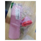 Owala FreeSip Insulated Stainless Steel Water Bottle with Straw for Sports and Travel, BPA-Free Sports Water Bottle, 24 oz, Pink, Angel Food Cake - Retail: $30