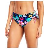 Daci Colorful Flower Women Mid Waist Bikini Bottoms - Full Coverage Swim Bathing Suit Bottom Side Tied Swimsuit Bottoms S - Retail: $20