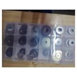 108-Piece, 18 Size, Stainless Steel Flat Washers Assortment Kit, Metal Screw Washers Set for Bolts, Industrial, Covering M3, M4, M5, M6, M8, M10, M12 - Retail: $8