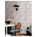 NuWallpaper Silver Margo Geometric Peel and Stick Wallpaper