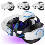 Kawaye for Meta Quest 3S/Quest 2/Quest 3 Head Strap, Double Knobs Adjustable Elite Strap Replacement,VR Headset Strap with Two Large Support Pad Enhanced Support, Reduce Pressure-MQ2000 - Retail: $30