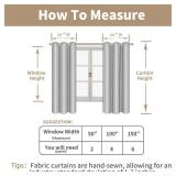 LAMIT Linen Semi Sheer Curtains 63 Inch Length 2 Panels, Light Filtering Neutral Window Bedroom Curtains Farmhouse Boho Bronze Grommet Drapes for Kitchen/Living Room, Cream, 34 x 63 Inch - Retail: $17