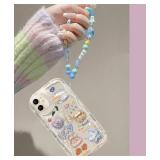 Cute Phone Case for iPhone 11 Teens Case with Cute Clear 3D Bear Floral Aesthetic Phone Case with Lovely Bear Heart Charm Phone Case Girly Woman - Retail: $12
