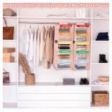 Oleitodh 2 Pack Weekly Hanging Closet Organizer for Kids, 5-Shelf Storage Shelves, Monday Through Friday Clothes Organizer, 32\x11\inx11\in Pink - Retail: $13,850in