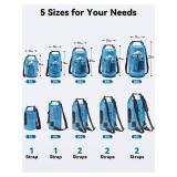 HEETA Dry Bag Waterproof for Women Men, Roll Top Lightweight Dry Storage Bag Backpack with Phone Case for Travel Swimming Boating Kayaking Paddle Board Camping Beach Accessories (Transparent Blue, 5L)
