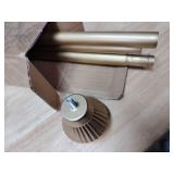 Box Space Curtain Rods for Windows 28 to 48 Inch, Gold Curtain Rod Adjustable Drapery Rods with Exquisite Finial for Living Room, Bedroom, Kitchen, Outdoor Patio, Gold - Retail: $11