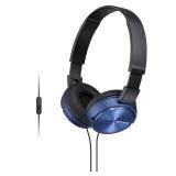 Sony MDR-ZX310AP ZX Series Wired On Ear Headphones with mic, Blue - Retail: $20