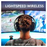 Logitech G435 LIGHTSPEED and Bluetooth Wireless Gaming Headset - Lightweight over-ear headphones, built-in mics, 18h battery, compatible with Dolby Atmos, PC, Mobile - Black - Retail: $47
