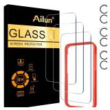 Ailun 3 Pack Screen Protector for iPhone 16 [6.1 inch] + 3 Pack Camera Lens Protector with Installation Frame,Case Friendly Tempered Glass Film,[9H Hardness] - HD - Retail: $9