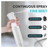 Hula Home Spray Bottle for Hair (10.1oz/300ml) - Powered by Flairosol® Spray Technology - Continuous Ultra Fine Mist Sprayer  For Hairstyling, Cleaning, Salons, Plants, Essential Oil - All White - 