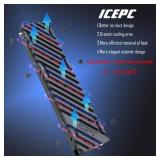icepc M.2 PCI-E NVME 22110 SSD Graphene Coating Full-Cover Copper Heatsink with Thermal Conductive Adhesive Suitable for Enterprise-Class Server or PC 22110 Solid State Disk - Retail: $18