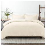 Ivory 3 Piece Duvet Cover Set Full/Queen  by Simply Soft - Retail: $353