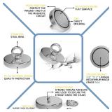 Magnetpro Fishing Magnet, Over 900 Lbs Pulling Force Strong Neodymium Magnet Heavy Duty, Rare Earth Magnets with Eyebolt, Diameter 3.54 inches for Magnetic Fishing, Hunting, Retrieving in River - Reta