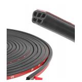 RACOONA 33 Feet Weather Stripping,Rubber Seal Strip,Car Accessories Self Adhesive 5-Hole Car Door Seal Strip,Automotive Weather Stripping,Universal Auto Weatherstrip,Fit for Cars,Trucks,RVs,Boats - Re