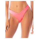 Maaji 3304 Regular Rise Thin Side Cheeky Cut Bottom Women Swimwear Bright Pink - Retail: $49