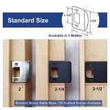 MOSECYOU Extended Strike Plate 2-1/4\ x 2-1/4\in, Matte Black, Heavy Duty Version with Reinforced Torx/Star Screws and Bit, Extender Lip Latch Striker for Exterior/Interior Door (Matte Black,1 Pack) -