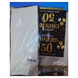 EoBeCy 50th Birthday Gift Bags for Men Women, Back in 1975 Gift Bag with Tissue Paper, Poster and Greeting Card, Black Gold Wrapping Paper for 50 Year Old Birthday Decorations - Retail: $9
