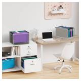 NORDUN Plastic Legal Size Hanging File Folders,Heavy Duty 1 Inch Expansion with Adjustable Tabs,12 Pack Reinforced Legal Expandable Hanging Folders,Filing Cabinet Folder for Bulky Files-Colorfu - Reta