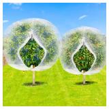 Hahood Tree Netting Bird Netting Cover 8 x 8 Ft, 10 x 10 Ft Large Heavy Duty Garden Plant Protection Net with Zipper and Drawstring for Tomato, Blueberry, Fruit and Vegetable Trees - Retail: $13