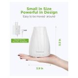 InnoGear Essential Oil Diffuser, Premium 5-in-1 Diffusers for Home Scent Aromatherapy Diffuser Air Desk Humidifier for Bedroom Large Room Office 7 Color LED 2 Mist Mode Waterless Auto Off, White Grey 