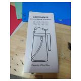 YARRAMATE 16oz/470ml Glass Olive Oil Sprayer for Cooking with Stickers, 2 in 1 Oil Dispenser for Kitchen Gadgets, Food Grade Premium Spray Bottle for Salad, Frying, BBQ (Creamy White) - Retail: $8