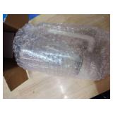 YARRAMATE 16oz/470ml Glass Olive Oil Sprayer for Cooking with Stickers, 2 in 1 Oil Dispenser for Kitchen Gadgets, Food Grade Premium Spray Bottle for Salad, Frying, BBQ (Creamy White) - Retail: $8