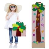 CHEFAN Letter Tree, Coconut Tree Alphabet Bag for Early Education Storytelling, Felt Story Board Set Props from The Childhood Favorite Book, Felt Board for Wall Teaching Home Classroom Play - Retail: 