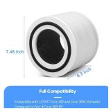 Core 300 Replacement Filter for LEVOIT Core 300, Core 300-P, Core 300S Vortex Air Air Purifier, 3-in-1 H13 Grade True HEPA Filter Replacement 2 Pack, Compare Part No. Core 300-RF (White) - Retail: $25