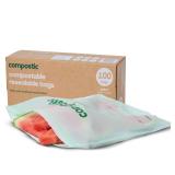 Compostic Home Compostable Resealable Gallon Bags (10.5\x10.5\in), Microwave and Freezer Safe, Organic Food Storage Container, 100 Count (Pack of 1) - Retail: $35in