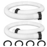 29060E Pool Pump Replacement Hoses for Above Ground Pools - 1.5\ Diameter Connection Pool Hoses, 59\in Long Accessory Hoses for In tex Cole man Filter Pumps, Sand Filters and Saltwater Systems, 2 Pack